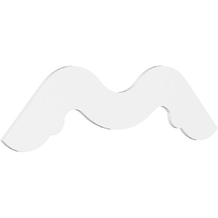 Ekena Millwork Pitch Midway Architectural Grade PVC Gable Pediment, 72"W x 36"H x 1"P (12/12) GPP072X036X100MID